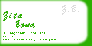 zita bona business card